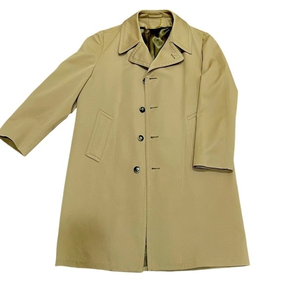 London Fog Jackets & Coats | Vintage | Men’s full length tan trench coat 42R - Picture 1 of 12